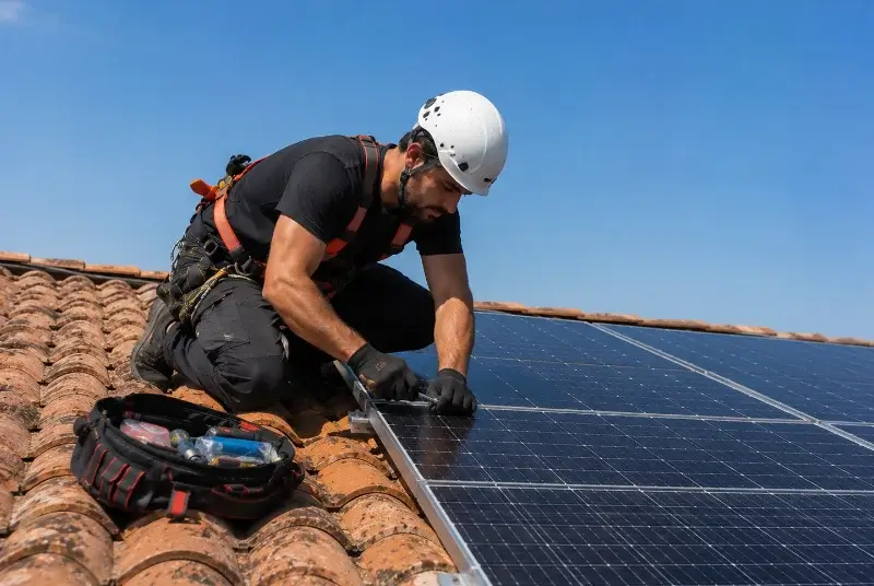 Maintenance et monitoring de panneaux solaires à Courzieu